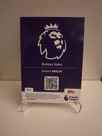 Fodbold kort Topps Premier League 2025/2026 - Gold Lion Bukayo Saka - Pokedexet