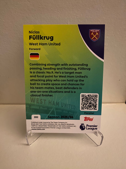 Topps Premier League 2025/2026 - Blue Parallel Niclas Fullkrug
