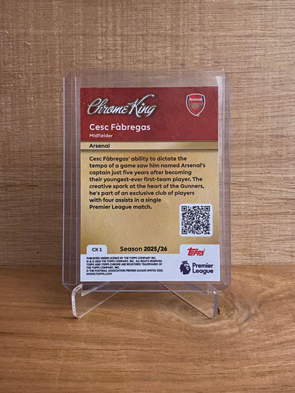 Fodbold kort Topps Premier League 2025/2026 - Arsenal Chrome King Cesc Fabregas