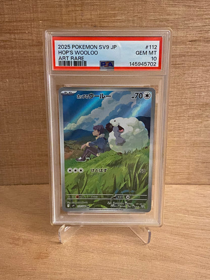 Japansk Pokemon kort - Scarlet & Violet Battle Partners - Hop´s Wooloo #112 - PSA 10