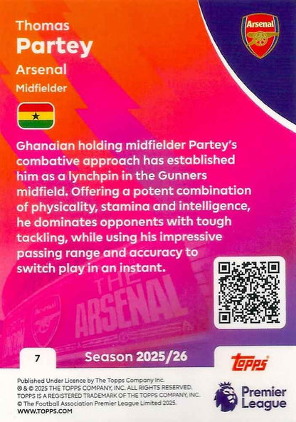 Fodbold kort Topps Premier League 2025/2026 - Arsenal Thomas Partey