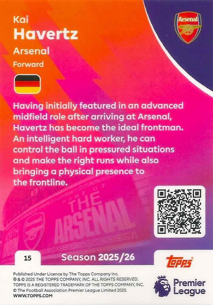 Fodbold kort Topps Premier League 2025/2026 - Arsenal Kai Havertz