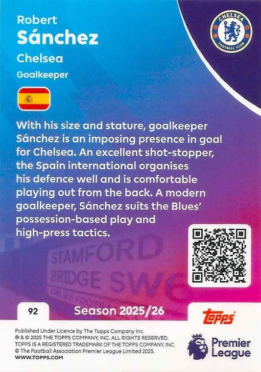 Fodbold kort Topps Premier League 2025/2026 - Chelsea Robert Sanchez