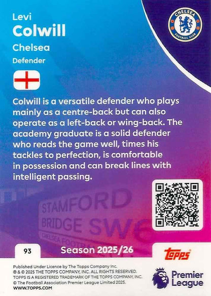 Fodbold kort Topps Premier League 2025/2026 - Chelsea Levi Colwill