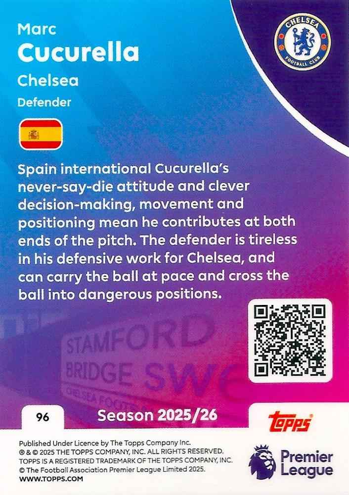 Fodbold kort Topps Premier League 2025/2026 - Chelsea Marc Cucurella
