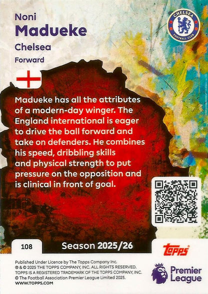 Fodbold kort Topps Premier League 2025/2026 - Tekkers Noni Madueke - Pokedexet