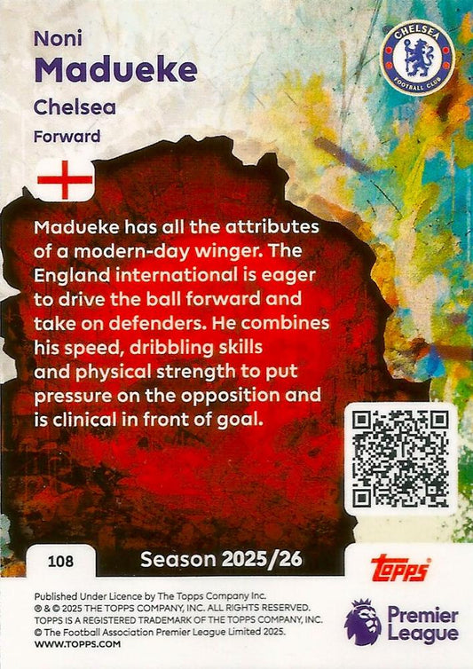 Fodbold kort Topps Premier League 2025/2026 - Tekkers Noni Madueke - Pokedexet