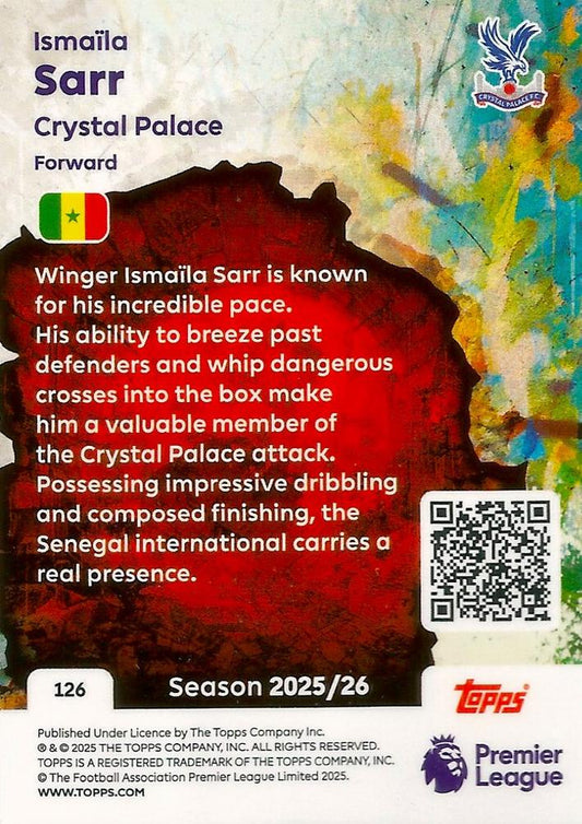 Fodbold kort Topps Premier League 2025/2026 - Tekkers Ismaila Sarr - Pokedexet