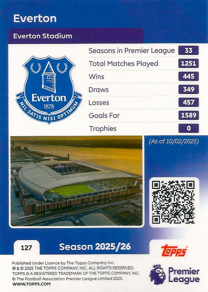 Fodbold kort Topps Premier League 2025/2026 - Team Badge Everton - Pokedexet