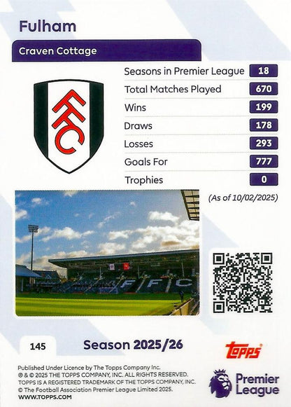 Fodbold kort Topps Premier League 2025/2026 - Team Badge Fulham - Pokedexet