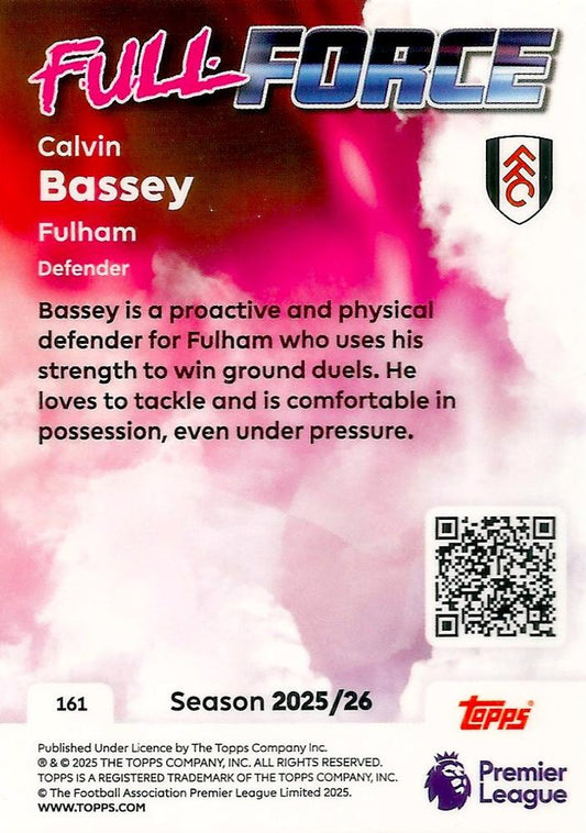 Fodbold kort Topps Premier League 2025/2026 - Full Force Calvin Bassey - Pokedexet