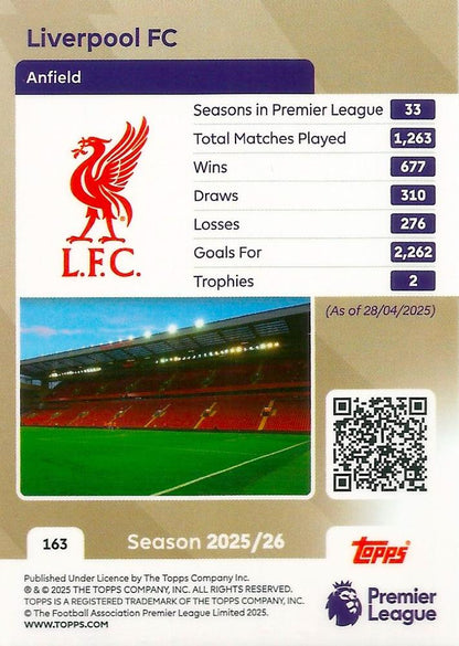 Fodbold kort Topps Premier League 2025/2026 - Team Badge Liverpool FC - Pokedexet