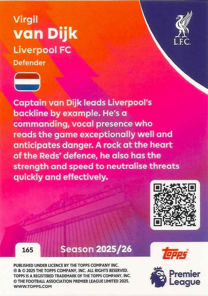 Fodbold kort Topps Premier League 2025/2026 - Liverpool Virgil van Dijk