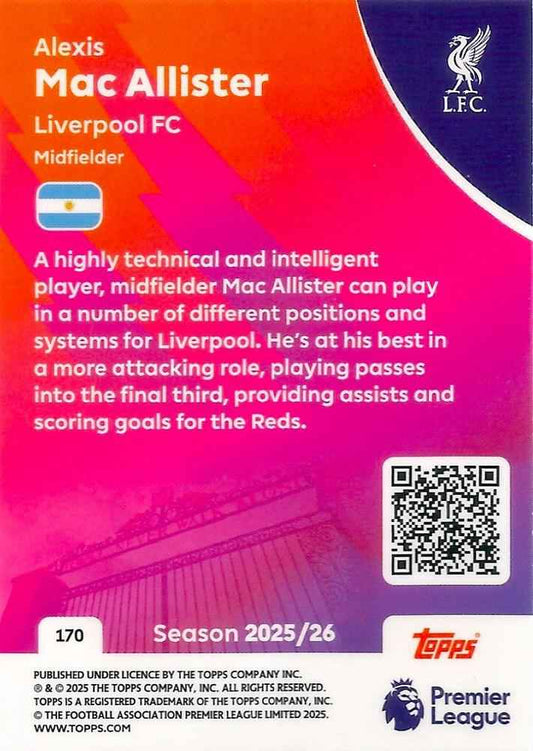 Fodbold kort Topps Premier League 2025/2026 - Liverpool Alexis Mac Allister