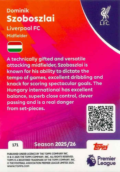 Fodbold kort Topps Premier League 2025/2026 - Liverpool Dominik Szoboszlai