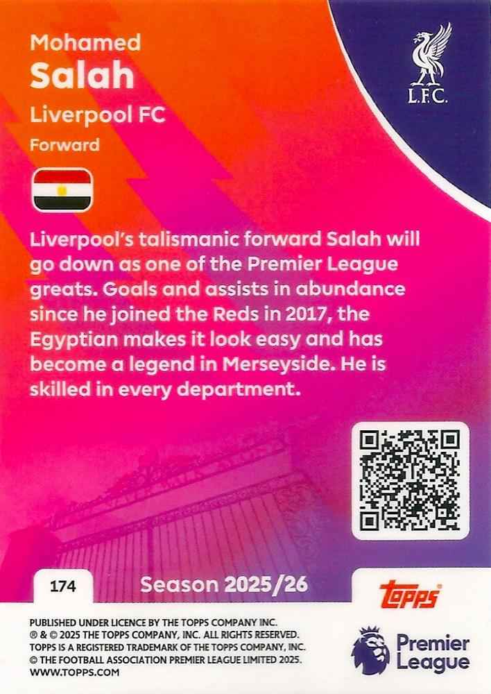 Fodbold kort Topps Premier League 2025/2026 - Liverpool Mohamed Salah