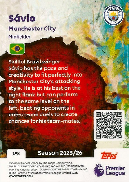 Fodbold kort Topps Premier League 2025/2026 - Tekkers Savio - Pokedexet