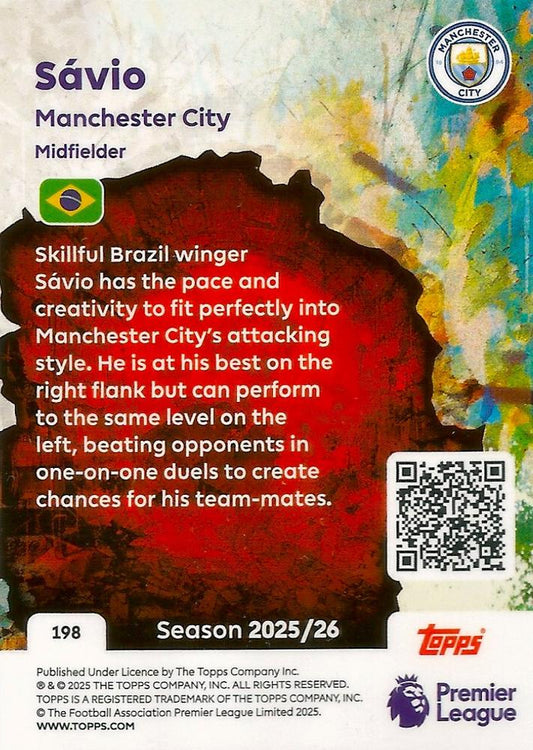 Fodbold kort Topps Premier League 2025/2026 - Tekkers Savio - Pokedexet
