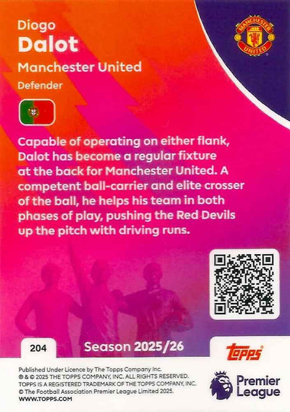 Fodbold kort Topps Premier League 2025/2026 - Manchester United Diogo Dalot
