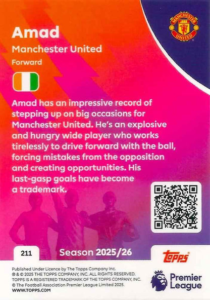 Fodbold kort Topps Premier League 2025/2026 - Manchester United Amad
