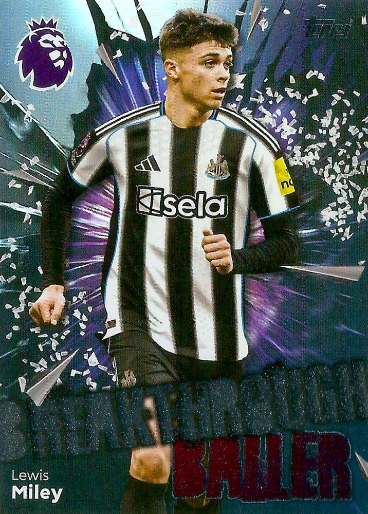 Fodbold kort Topps Premier League 2025/2026 - Breakthrough Baller Lewis Miley - Pokedexet