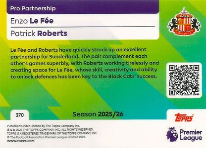 Fodbold kort Topps Premier League 2025/2026 - Pro Partnership Enzo Le Fee/Patrick Roberts - Pokedexet