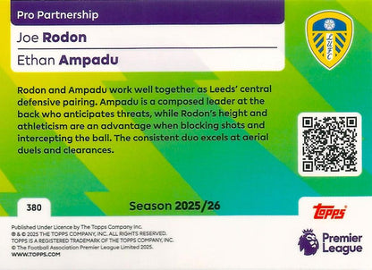 Fodbold kort Topps Premier League 2025/2026 - Pro Partnership Joe Rodon/Ethan Ampadu - Pokedexet