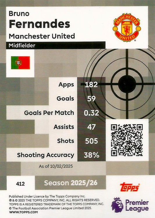 Fodbold kort Topps Premier League 2025/2026 - Pro Precision Bruno Fernandes - Pokedexet