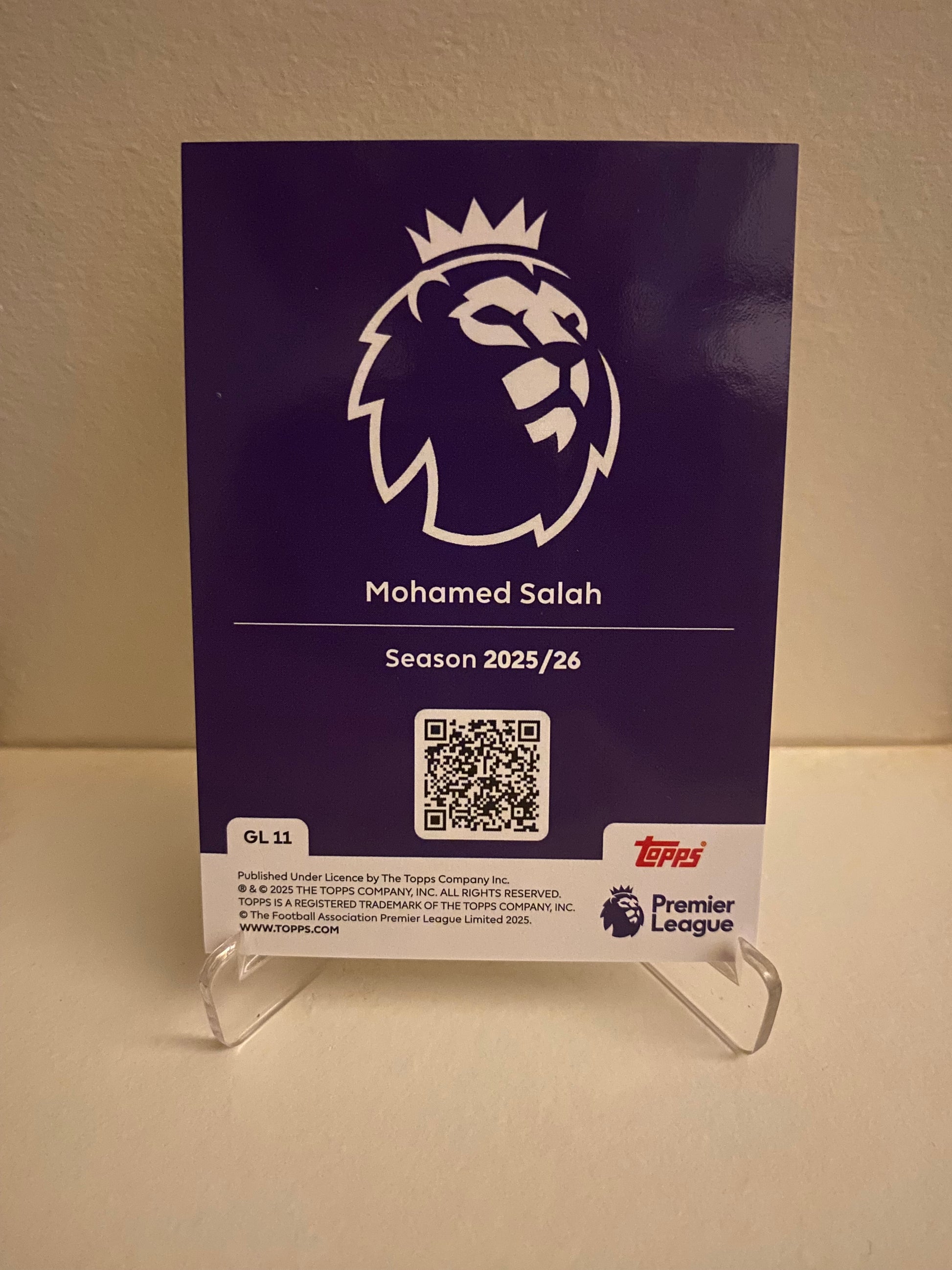 Fodbold kort Topps Premier League 2025/2026 - Gold Lion Mohamed Salah - Pokedexet