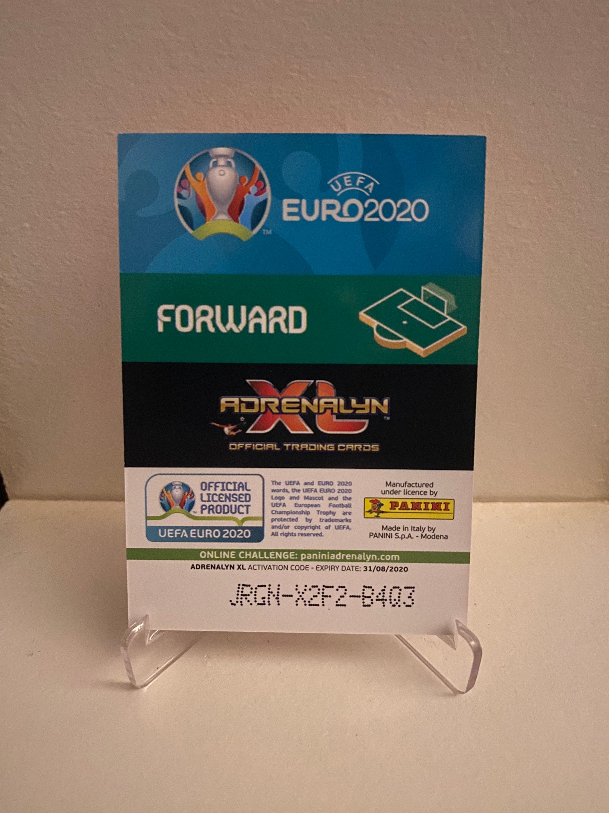 Fodbold kort Panini Adrenalyn XL UEFA EURO 2020 - Danmark Martin Braithwaite - Pokedexet