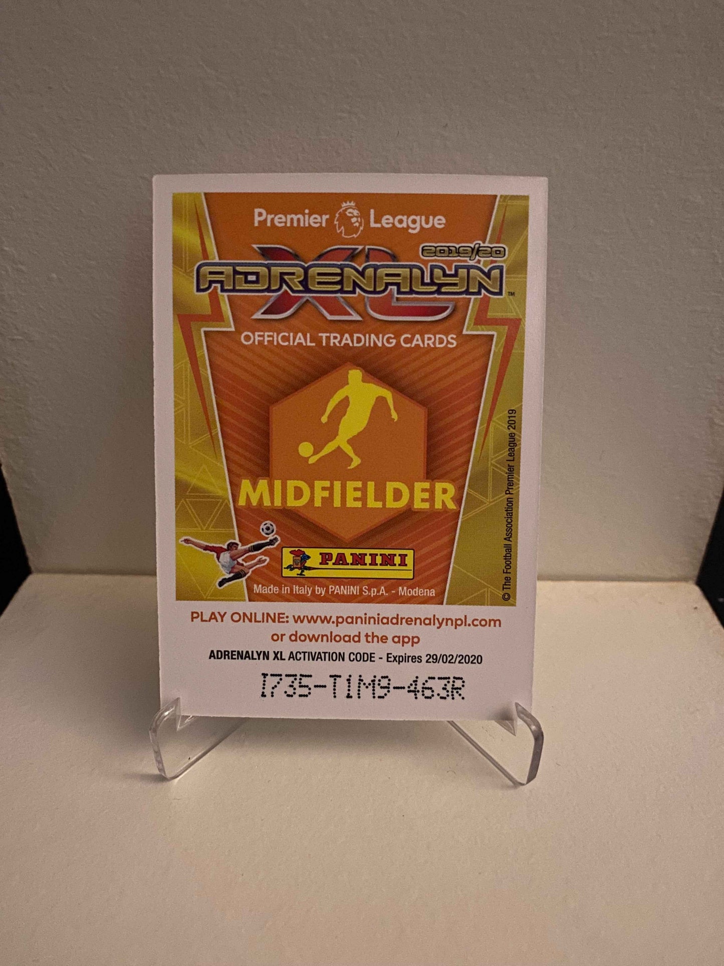 Fodbold kort Panini Adrenalyn XL Premier League 2019/2020 - Tottenham Eric Dier - Pokedexet