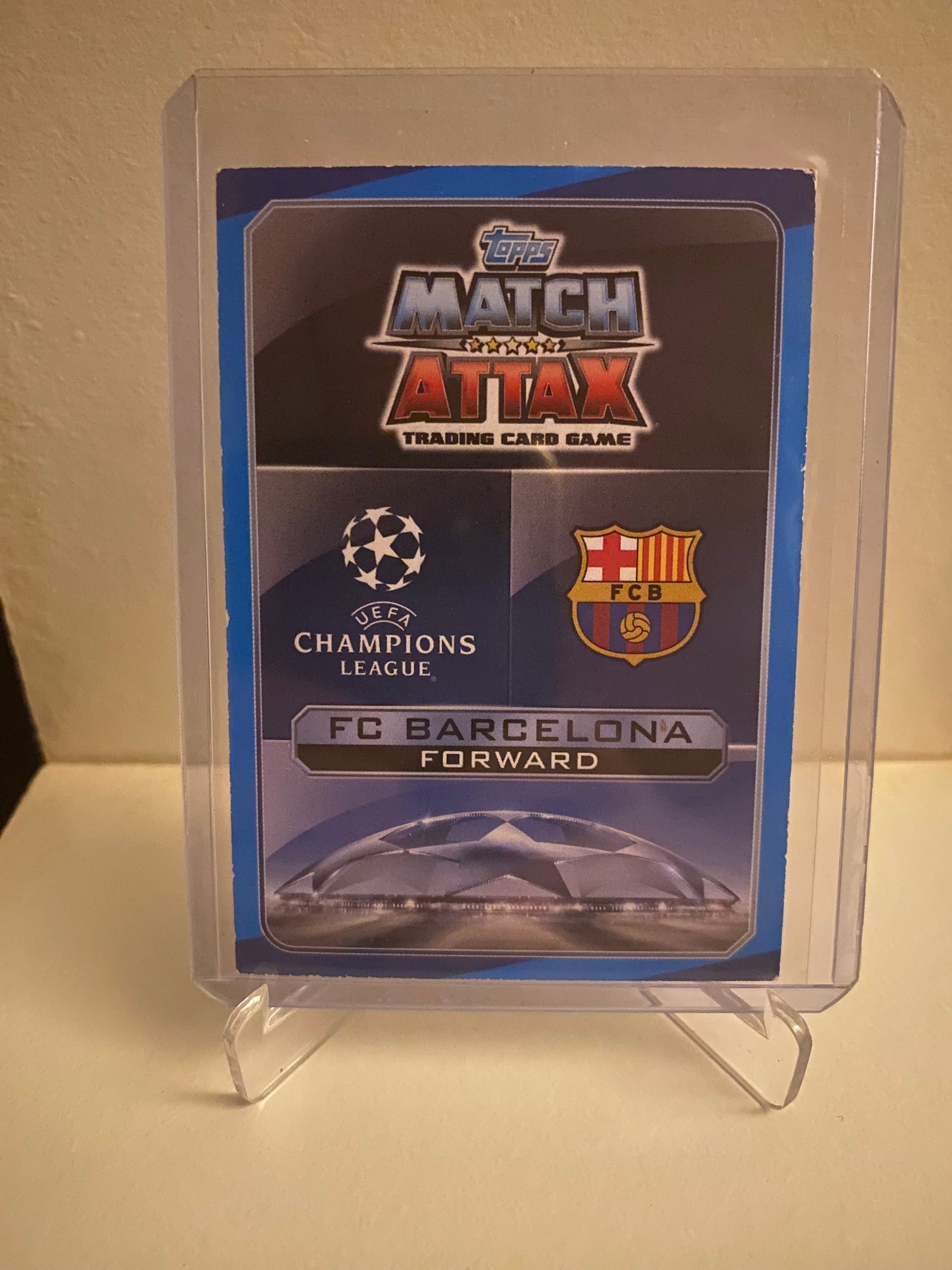Fodbold kort Topps Match Attax UEFA Champions League - Barcelona Lionel Messi Gold Limited Edition Holofoil - Pokedexet