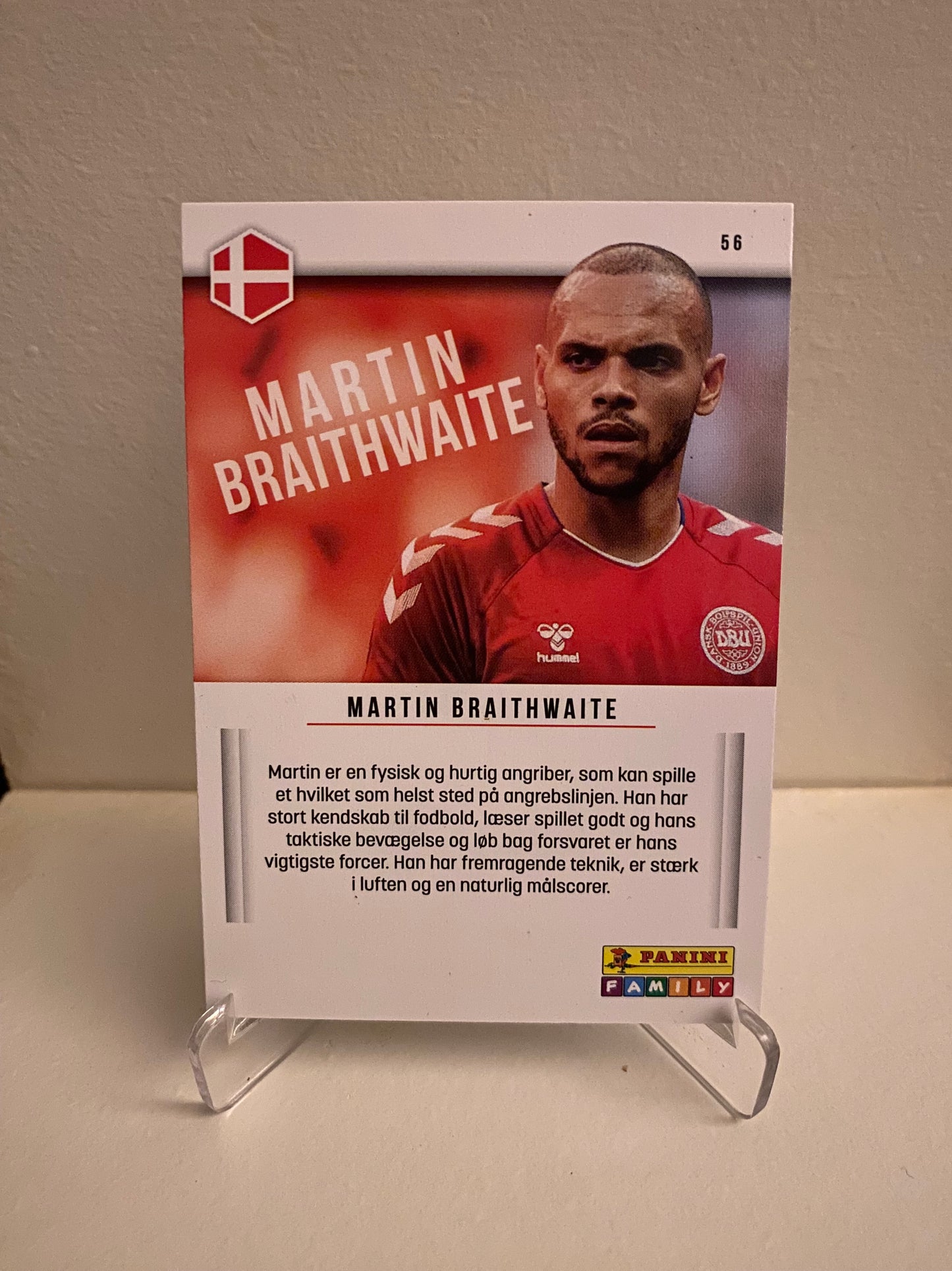 Fodbold kort Panini Family EURO 2020 - Danmark Martin Braithwaite - Pokedexet