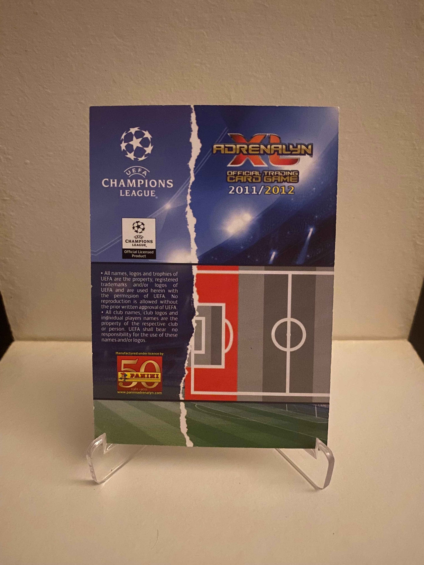 Fodbold kort Panini Adrenalyn XL UEFA Champions League 2011/2012 - Marseille Rod Fanni - Pokedexet