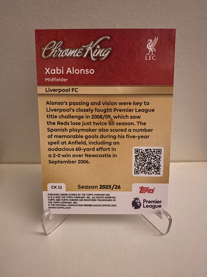 Fodbold kort Topps Premier League 2025/2026 - Chrome King Xabi Alonso - Pokedexet