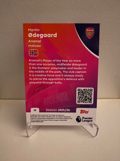 Fodbold kort Topps Premier League 2025/2026 - Blue Parallel Martin Ødegaard - Pokedexet