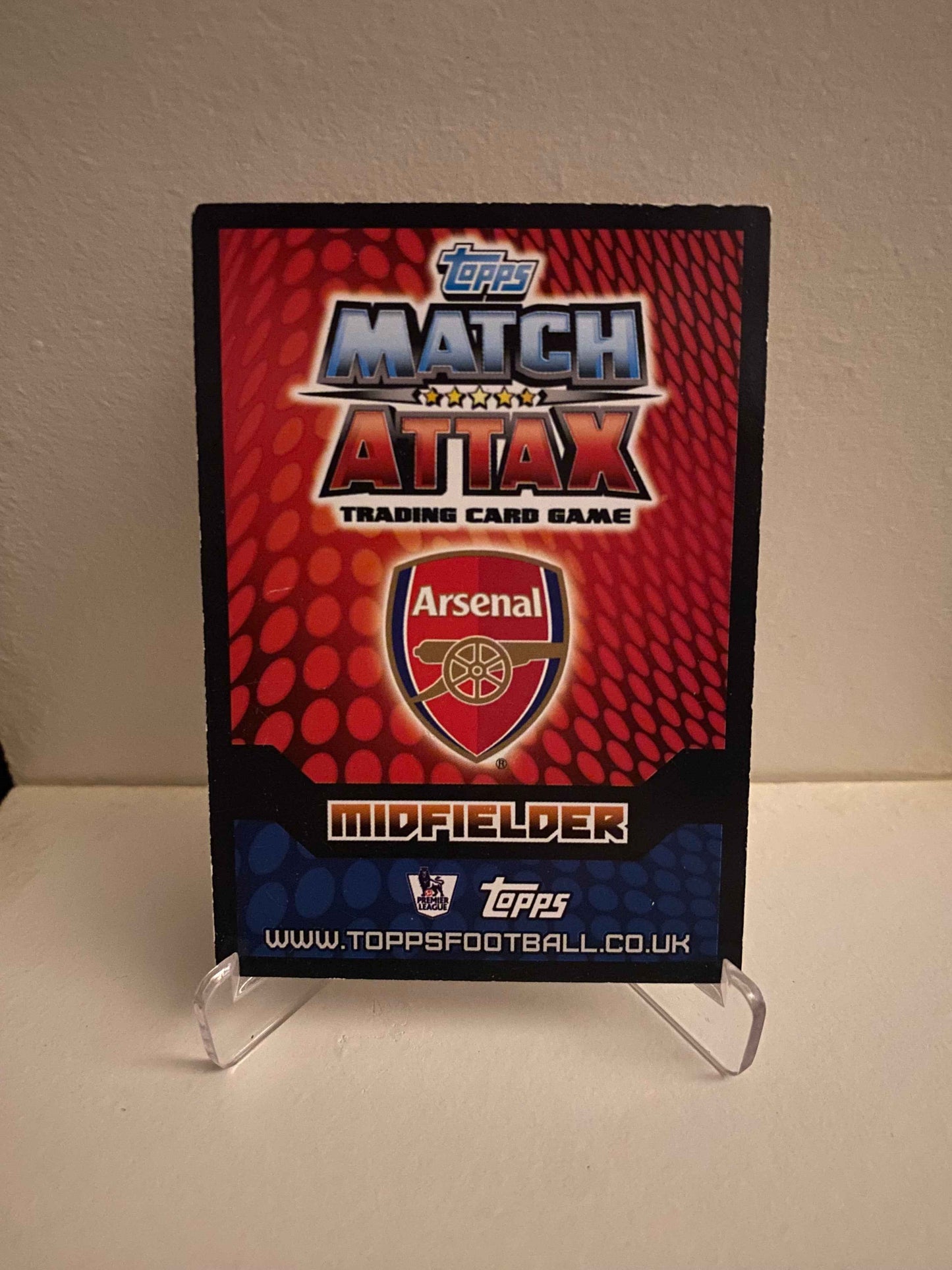 Fodbold kort Topps Match Attax Premier League 2014/2015 - Arsenal Mesut Øzil - Pokedexet