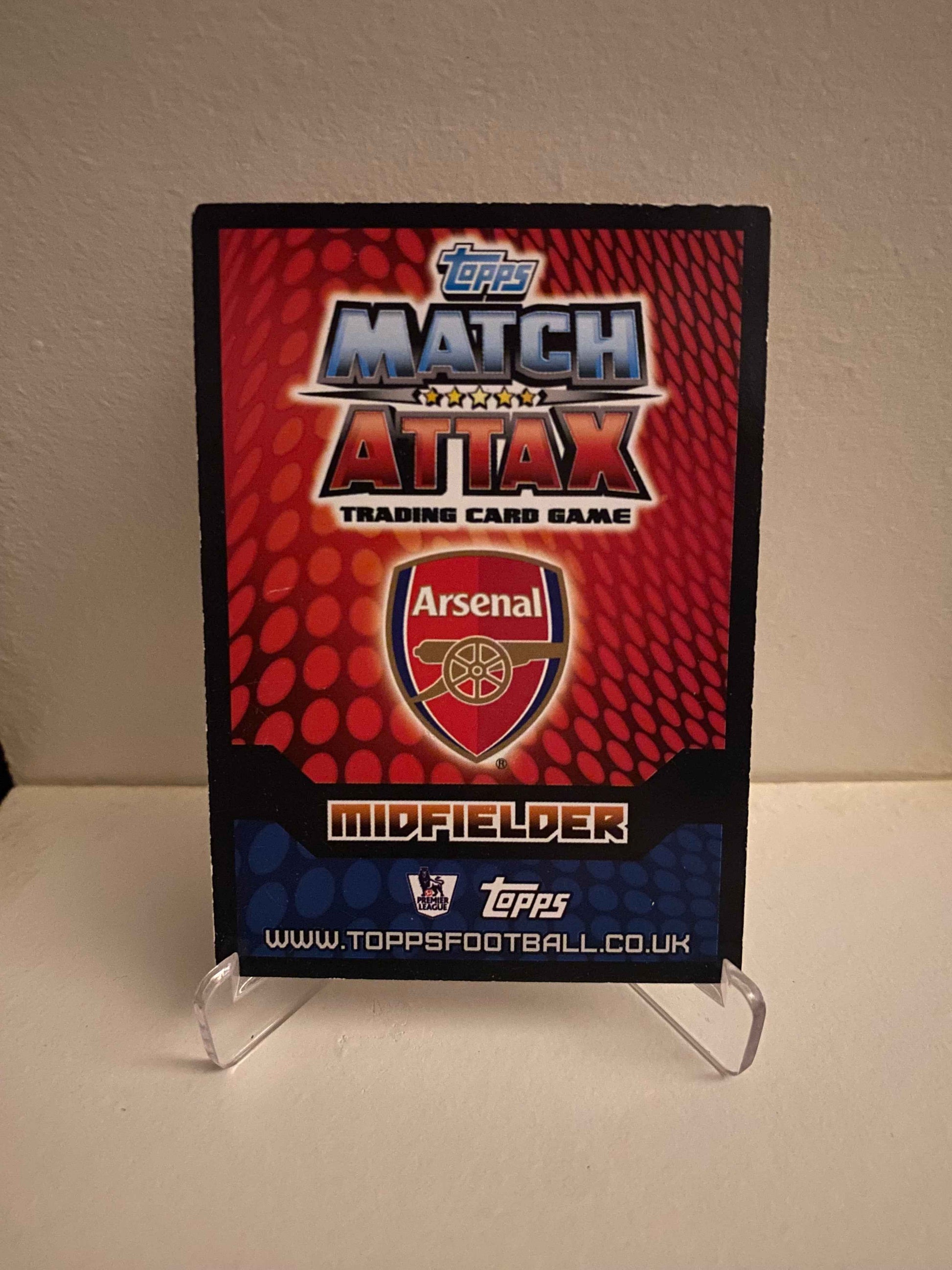 Fodbold kort Topps Match Attax Premier League 2014/2015 - Arsenal Mesut Øzil - Pokedexet