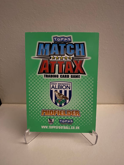 Fodbold kort Topps Match Attax Premier League 2010/2011 - West Bromwich Steven Reid - Pokedexet