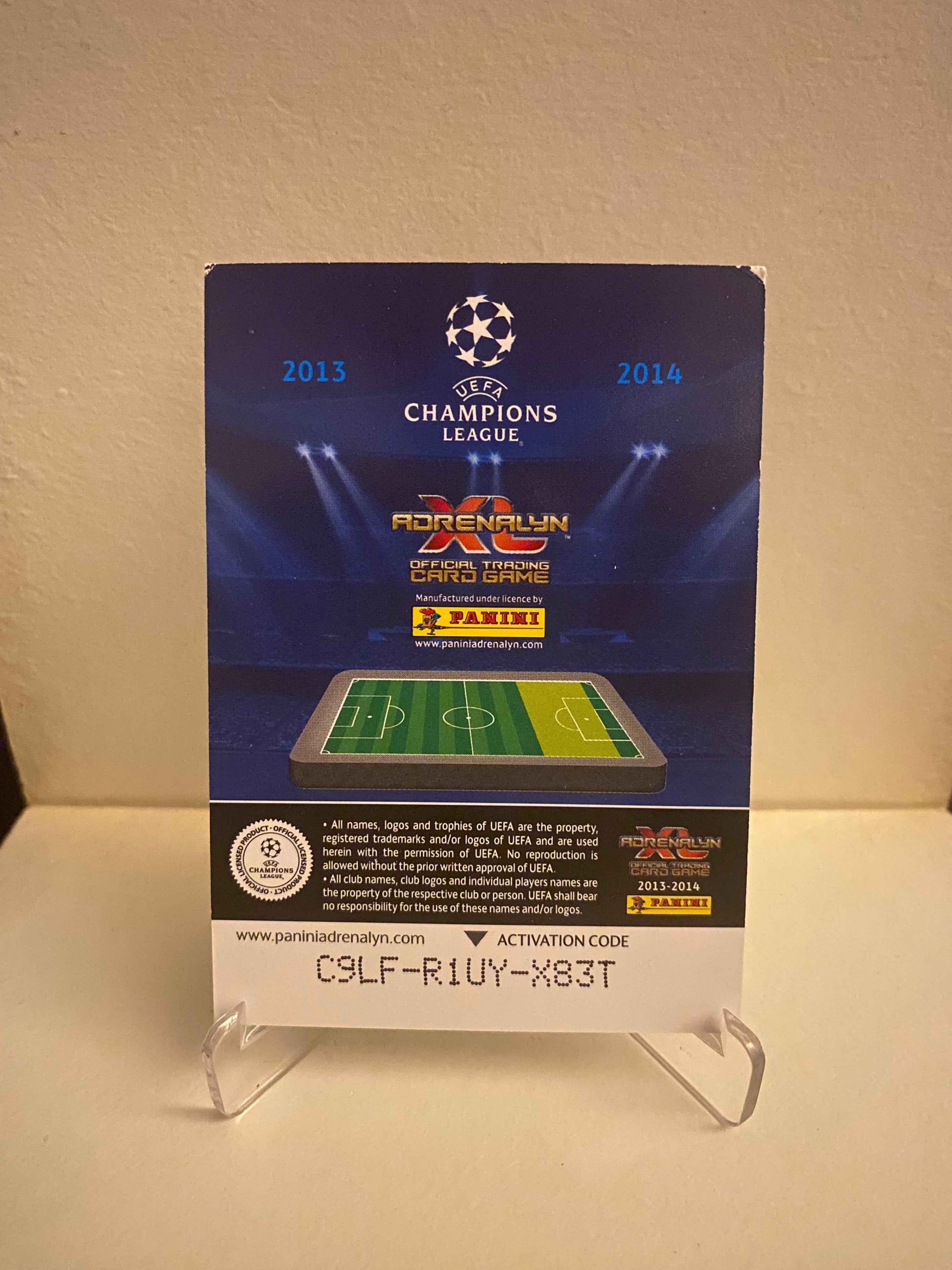 Fodbold kort Panini Adrenalyn XL UEFA Champions League 2013/2014 - Paris Saint Germain Ezequiel Lavezzi - Pokedexet