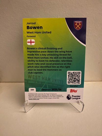 Fodbold kort Topps Premier League 2025/2026 - Green Parallel Jarrod Bowen - Pokedexet