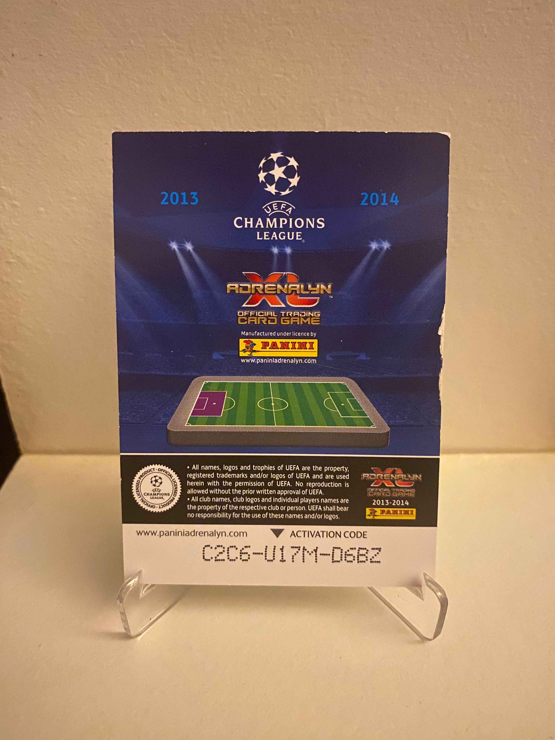 Fodbold kort Panini Adrenalyn XL UEFA Champions League 2013/2014 - Paris Saint Germain Salvatore Sirigu - Pokedexet