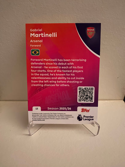 Topps Premier League 2025/2026 - Yellow Parallel Gabriel Martinelli