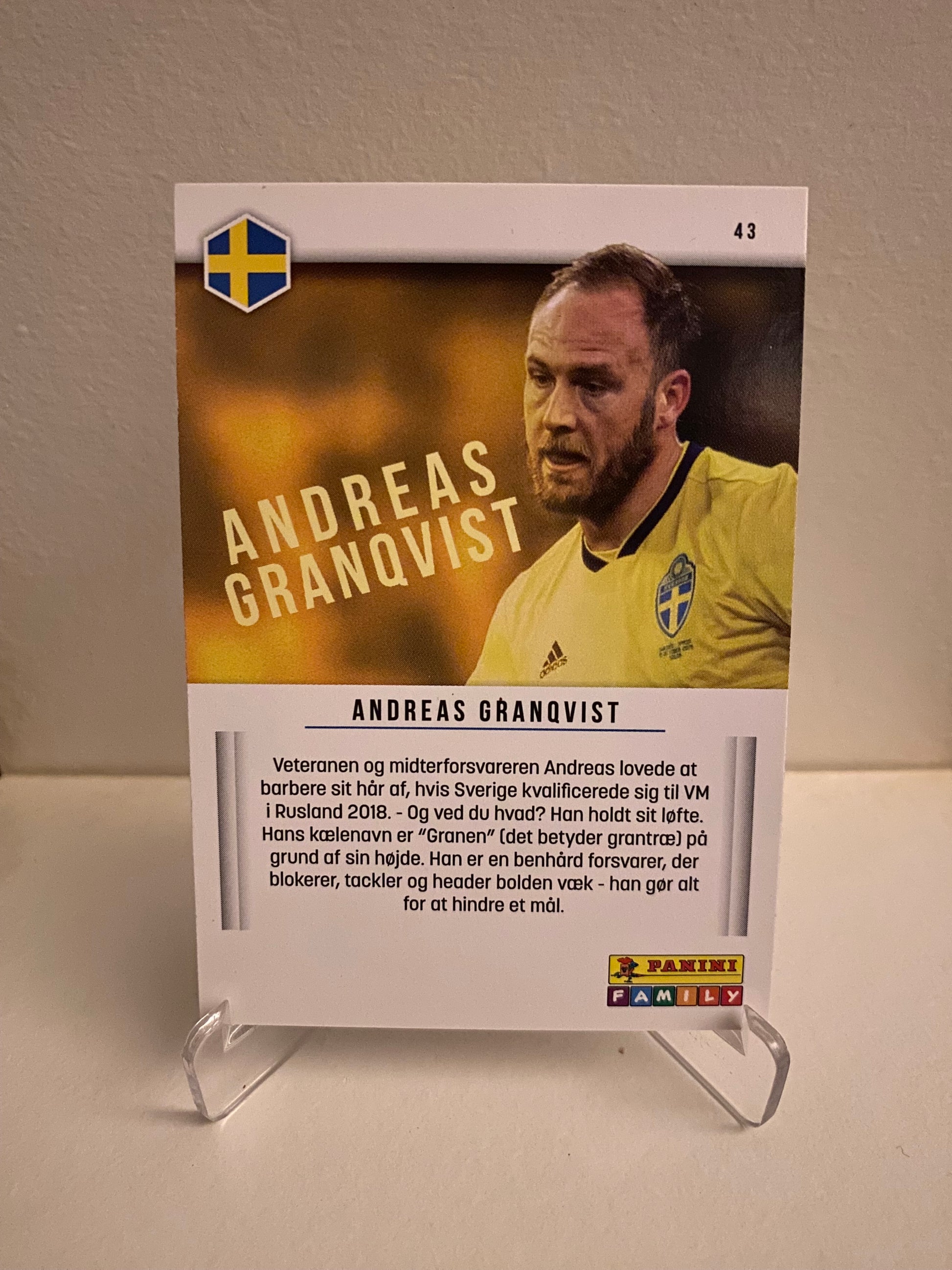 Fodbold kort Panini Family EURO 2020 - Sverige Andreas Granqvist - Pokedexet