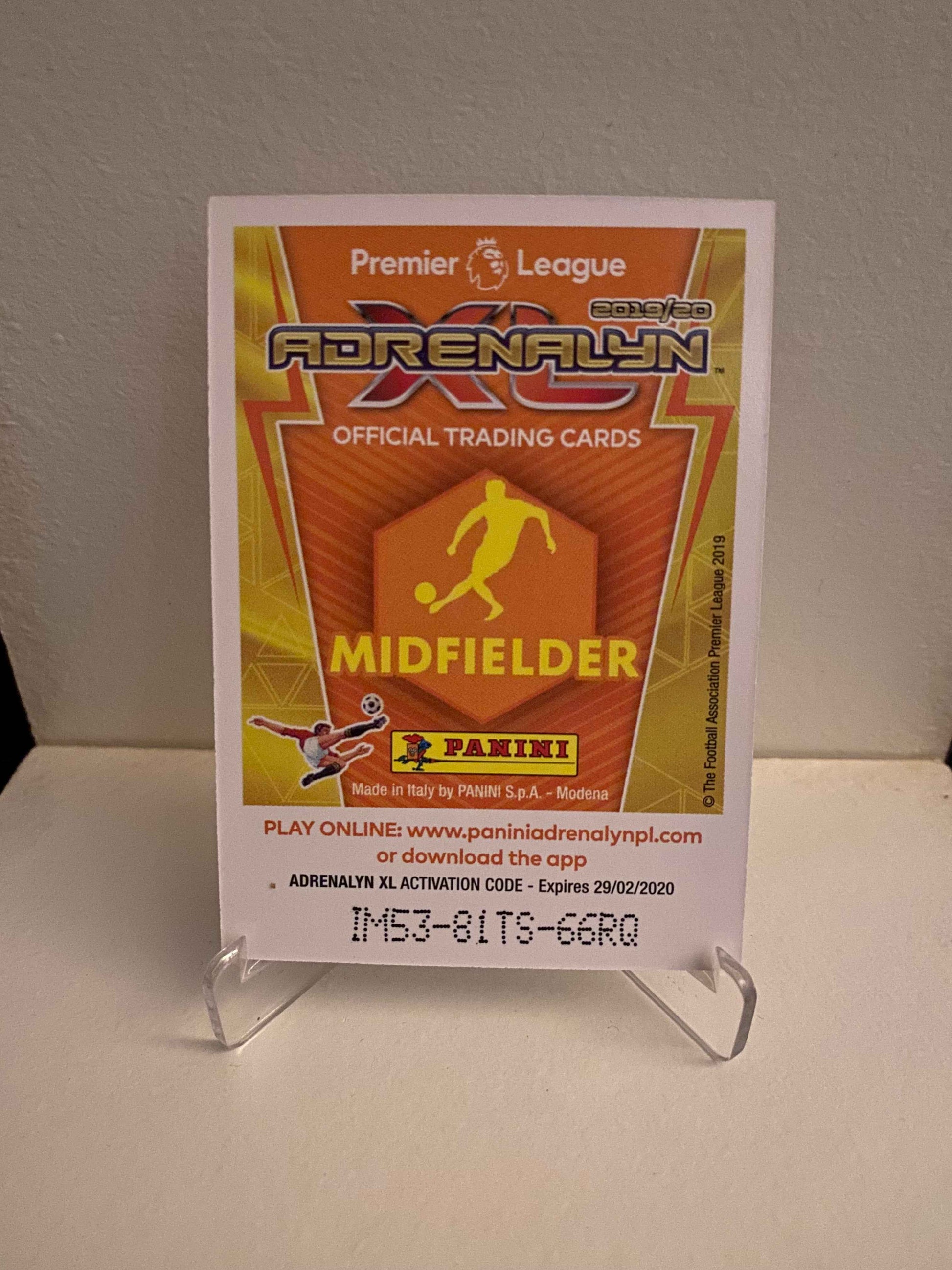 Fodbold kort Panini Adrenalyn XL Premier League 2019/2020 - Brighton Beram Kayal - Pokedexet