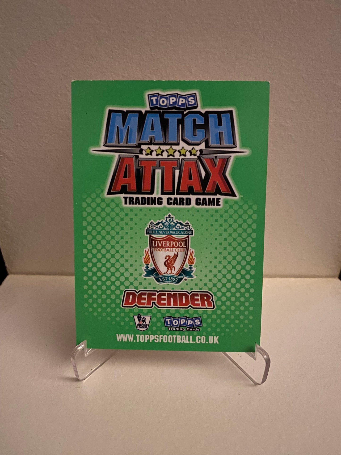 Fodbold kort Topps Match Attax Premier League 2010/2011 - Liverpool Glen Johnson - Pokedexet