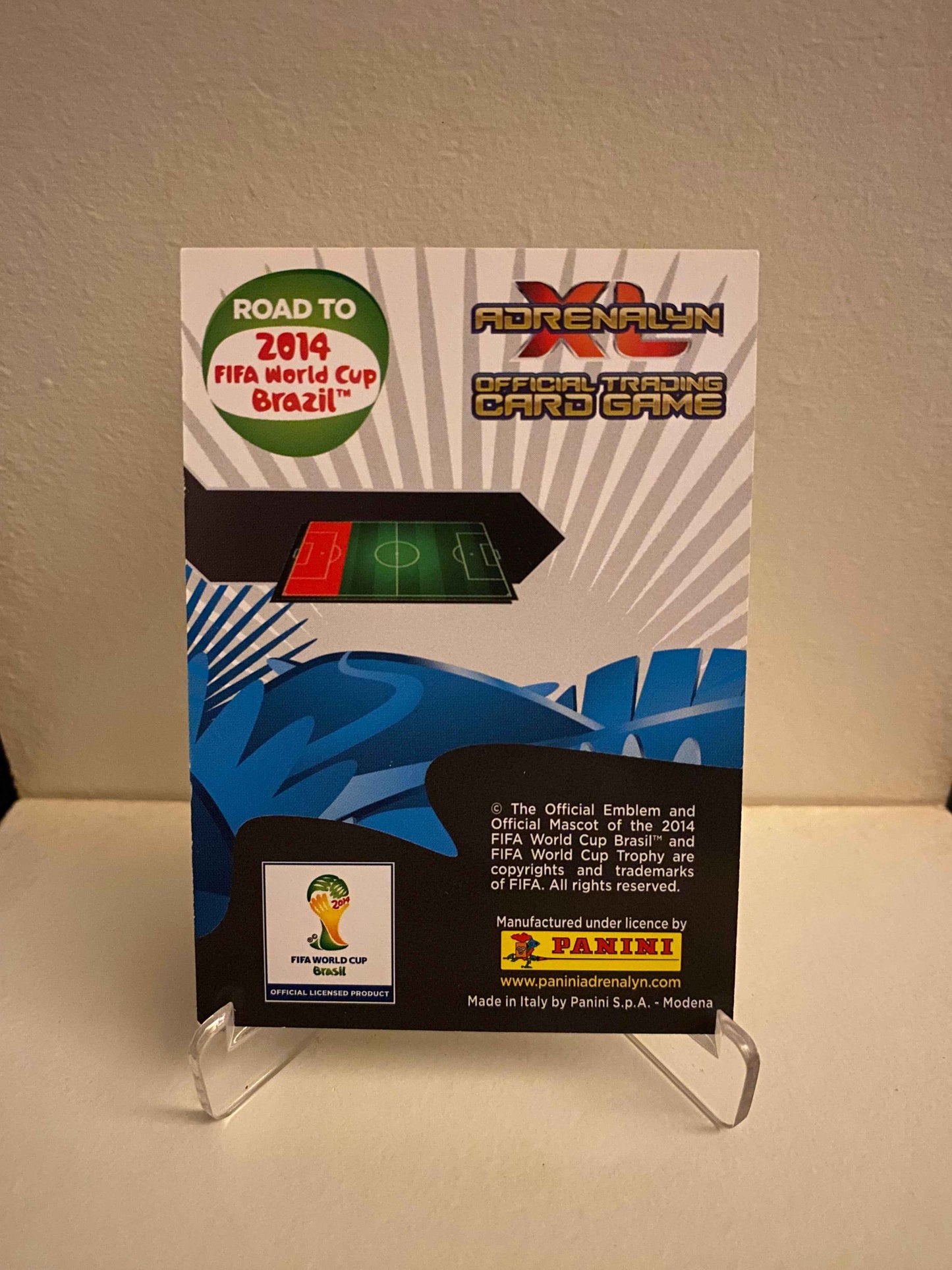 Fodbold kort Panini Adrenalyn XL Road To World Cup 2014 - Brasilien David Luiz - Pokedexet