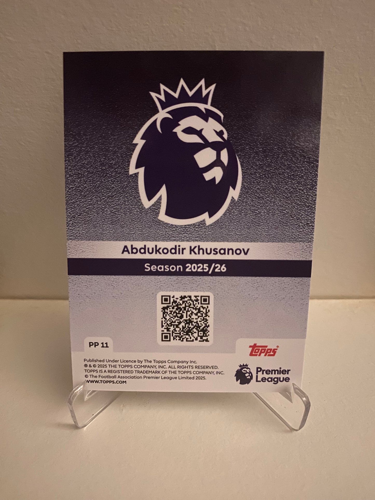 Fodbold kort Topps Premier League 2025/2026 - Premier Pull Ultra Limited Edition Abdukodir Khusanov - Pokedexet