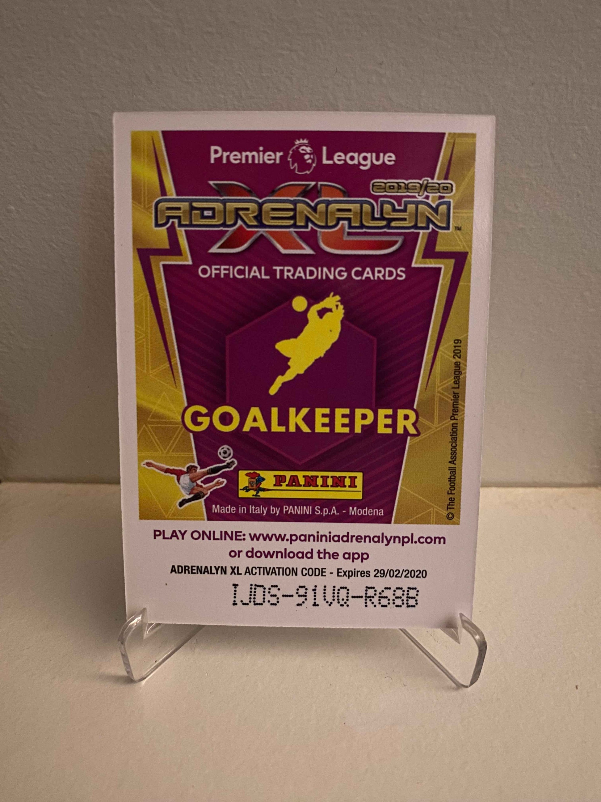 Fodbold kort Panini Adrenalyn XL Premier League 2019/2020 - Leicester City Kasper Schmeichel - Pokedexet