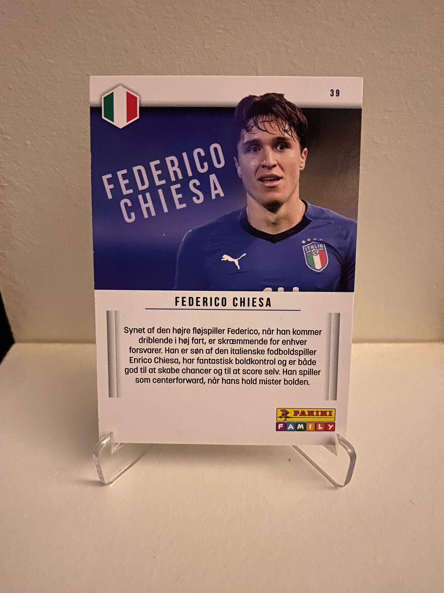 Fodbold kort Panini Family EURO 2020 - Italien Federico Chiesa - Pokedexet